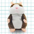 thumbnail image 4 of Kuymtek Cute Talking Hamster Mouse Plush Animal Doll Sound Record Toys (marrón Oscuro), 4 of 7