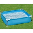 thumbnail image 6 of Bestway: My First Frame Pool - Blue - 48x12" Square Mini Kiddie Wading Pool, 96Gal, Outdoor Water & Splash Play, Corrosion-Resistant Metal Frame, Kids, 6 of 7