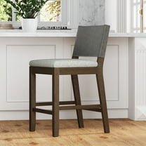 Nathan James Linus Modern Upholstered Counter Height Bar Stool