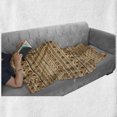 thumbnail image 6 of Zambia Soft Flannel Fleece Throw Blanket, Hieroglyph Style Geometric Abstract Motif, Cozy Plush for Indoor and Outdoor Use, 50" x 60", Sand Brown Caramel, by Ambesonne, 6 of 6