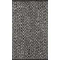 Momeni Como Polypropylene Machine Made Charcoal Indoor Outdoor Rug 3'11" X 5'7"