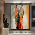 thumbnail image 4 of Original male oil painting, original abstract painting figure oil painting, modern wall art elegant art,183*122cm (72*48) inches, unstretched frameless, 4 of 5