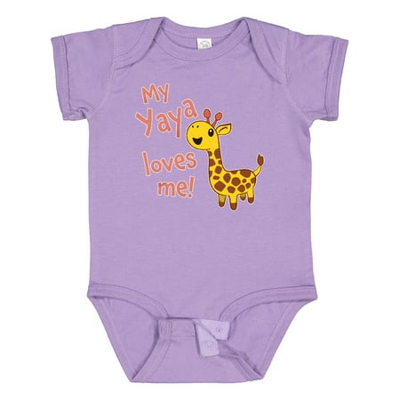 

Inktastic My Yaya Loves Me- Cute Giraffe Gift Baby Boy or Baby Girl Bodysuit