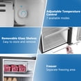 thumbnail image 4 of KNDKO 3.2 Cu.ft Mini Fridge with Freezer, Energy Efficient Compact Refrigerator with Reversible Single Door, Removable Glass Shelves for Office, Dorm, Bedroom, Apartment, Black, 4 of 10
