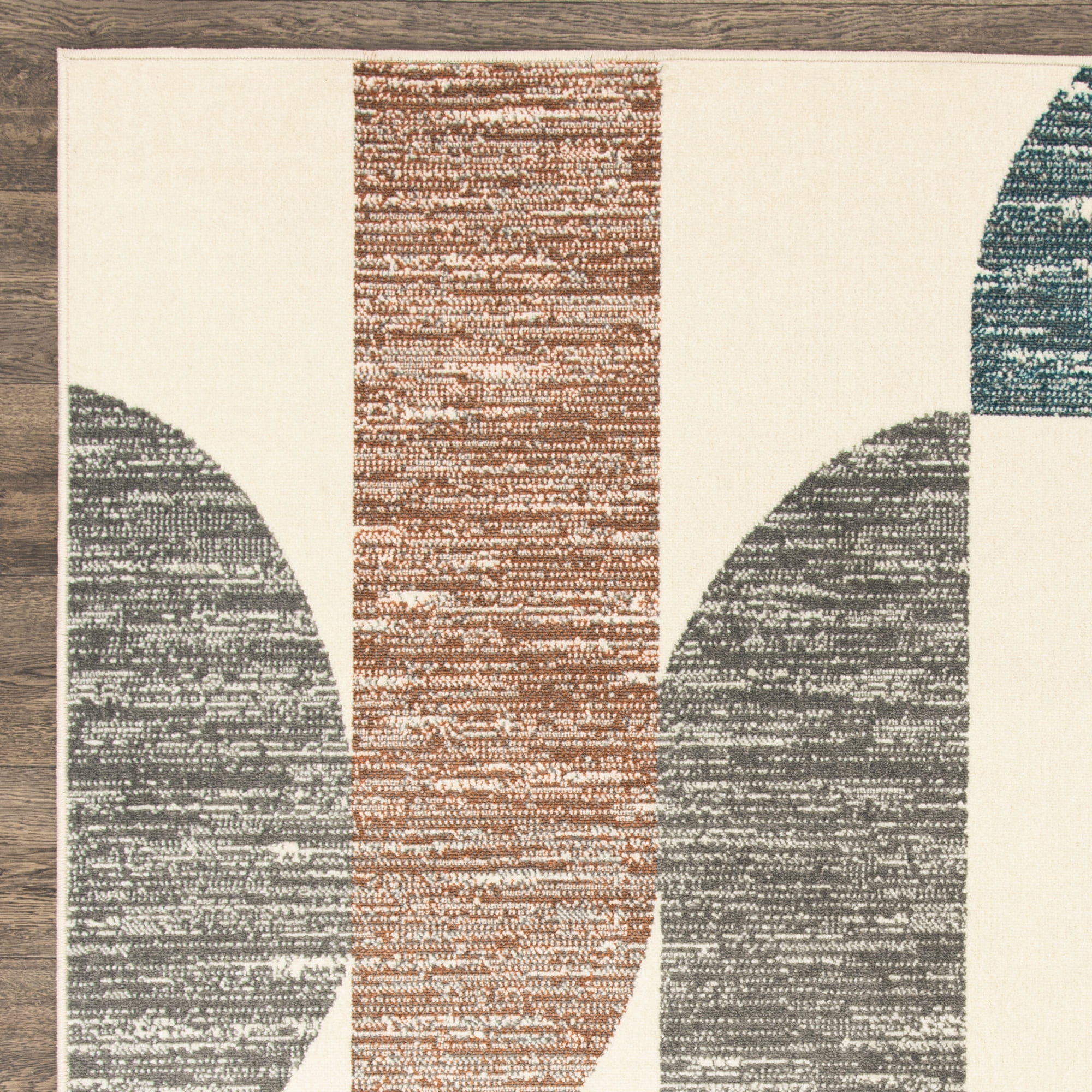 Loomaknoti Tecopa Trayza 2' x 7' Ivory Geometric Outdoor Runner Rug