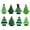 Green, variant on Gymnture christmas Mini Resin Xmas Tree Landscape Decor - 8Pcs