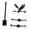 B, variante sur Terraxo Girouette en Fer Art Girouette Extérieure Vintage Ornement de Jardin en Métal Indicateur Décoratif de Direction du Vent Montage sur Toit Convient pour Clôture de Ferme Courtya C