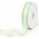thumbnail image 1 of Cinta de organza transparente verde claro de 50 yardas y 1 pulgada de ancho, gasa a rayas, malla transparente, cintas de hilo con borde dorado, a granel, 1 of 9