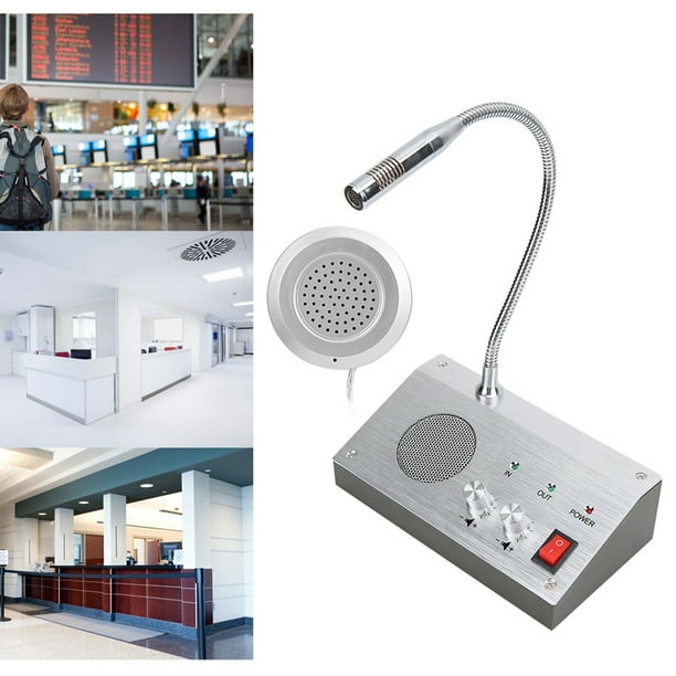 Walkie de Ventana de Banco Walkie Talkie de Intercomunicador de Mostrador de Ventana de Estación de Tienda de Oficina/Banco de Doble Vía sin Ruido 110240V para Hospital de