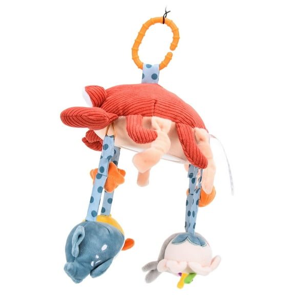 NestledNature Baby Baby Bed Mobile: Hanging Plush Crab Bell Toys For Newborns Infant Bed Decoration & Rattles