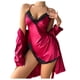 thumbnail image 1 of Gibobby Camisón de satén de seda para mujer Día de San Valentín Camisón sexy con tirantes para mujer(Rojo,M), 1 of 5
