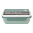 thumbnail image 1 of Lunch Container, Plastic Independent Space Easy To Clean Large Capacity 1100ml Salad Container With Chopsticks For Students For School Purple,Green,Blue Yellow,Tender Pink, 1 of 8