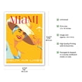 thumbnail image 2 of Miami Florida - Delta Air Lines - Vintage Airline Travel Poster by John Hardy c.1960s - Bamboo Fine Art 290gsm Paper (Unframed) 12x16in, 2 of 4