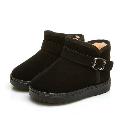 

〖Yilirongyumm〗 Baby Shoes Winter Children Kids Baby Girls Candy Color Warm Short Snow Bootie Shoes