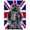 Black, variant on Caroline's Treasures White Standard Poodle with English Union Jack British Flag Glass Cutting Board Large Size