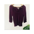 thumbnail image 1 of SOFT * JOIE Haut à Manches Longues Froncées Col en V pour Femmes Violet TP, 1 of 2