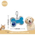 thumbnail image 4 of ZMLEVE Personnalisé Gravé en Acier Inoxydable Animal ID Silent Tag,Bone and Paw Shape Chien Tags & Chat Tags avec Cristaux, 4 of 7