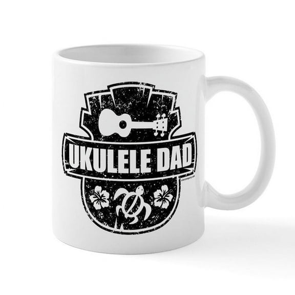 CafePress - Ukulele Dad Mug - 11 oz Ceramic Mug - Novelty Coffee Tea Cup