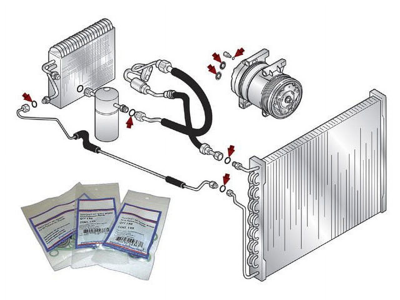 魅力の Kit Seal System A/C - Nissan 1997 - 1995 with Compatible キャラクターグッズ