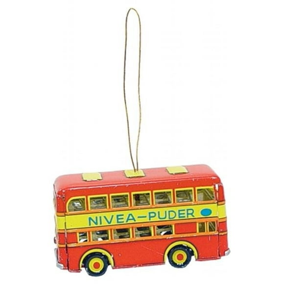 SHAN  Collectible Tin Ornament - Doubledecker Bus