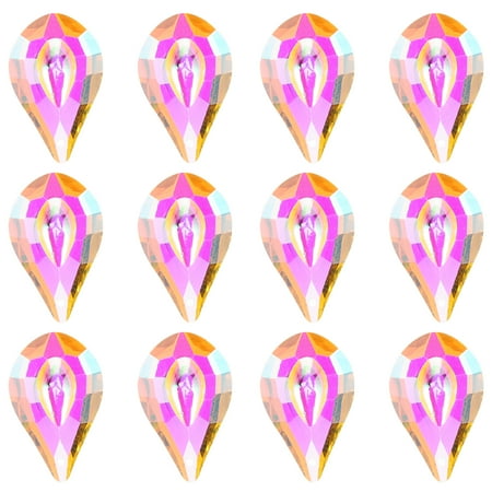 

Guiyong 12pcs Crystal Prisms Hanging Light Crystals Decorations Chandelier Prism Pendant Parts