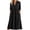 Black., variant on Women's Linen Midi Dreases,Casual Short Sleeve Dresses,Loose V-Neck Maxi Dress with Pockets Soft Stretchable Summer Outdoor Trip Dresses