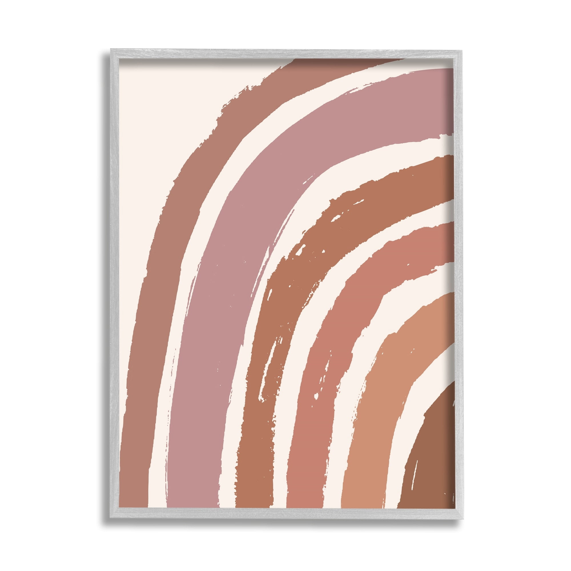 Industries Desert Rainbow Paintbrush Stroke Arches 16 in x 20 in Framed Painting Art Print, by Stupell Home Décor