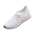 thumbnail image 2 of EKVAHL Women's Orthopedic Walking Sneakers, Hollow Knit Slip On Tennis Shoes, Wide Width Travel Gym Casual Shoes White, 2 of 5
