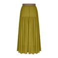 thumbnail image 4 of Ygbgbb Women's 2026 Summer Casual Maxi Skirt High Waisted Boho Flowy A-Line Skirt with Belt Fashion Solid Long Skirt for Beach Party and Everyday Wear Green XL, 4 of 6