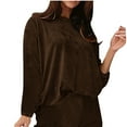 thumbnail image 2 of Inleife Women's Dressy Casual Blouses Women's Fashion Solid Color Long Sleeve Crewneck Casual Shirts Pullover Blouse, 2 of 6