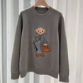 thumbnail image 2 of Nuevo jersey de otoño/invierno Ralph para mujer, suéter de cuello redondo con bordado de oso, elegante, informal, de punto suelto, chaqueta de suéter para mujer Lauren, 2 of 4