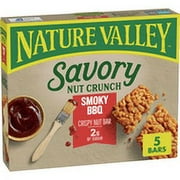 Nature Valley Savory Nut Crunch Bars, Smoky BBQ, 5 Bars, 4.45 OZ