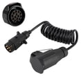 thumbnail image 1 of LYUMO Trailer Wiring Plastic Spring Cable Cord Trailer Connector Extension Cord Black, 1 of 8