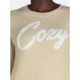 thumbnail image 3 of Time and Tru Women’s Conversational Crewneck Sweater, Lightweight, Size XS-XXXL, 3 of 8
