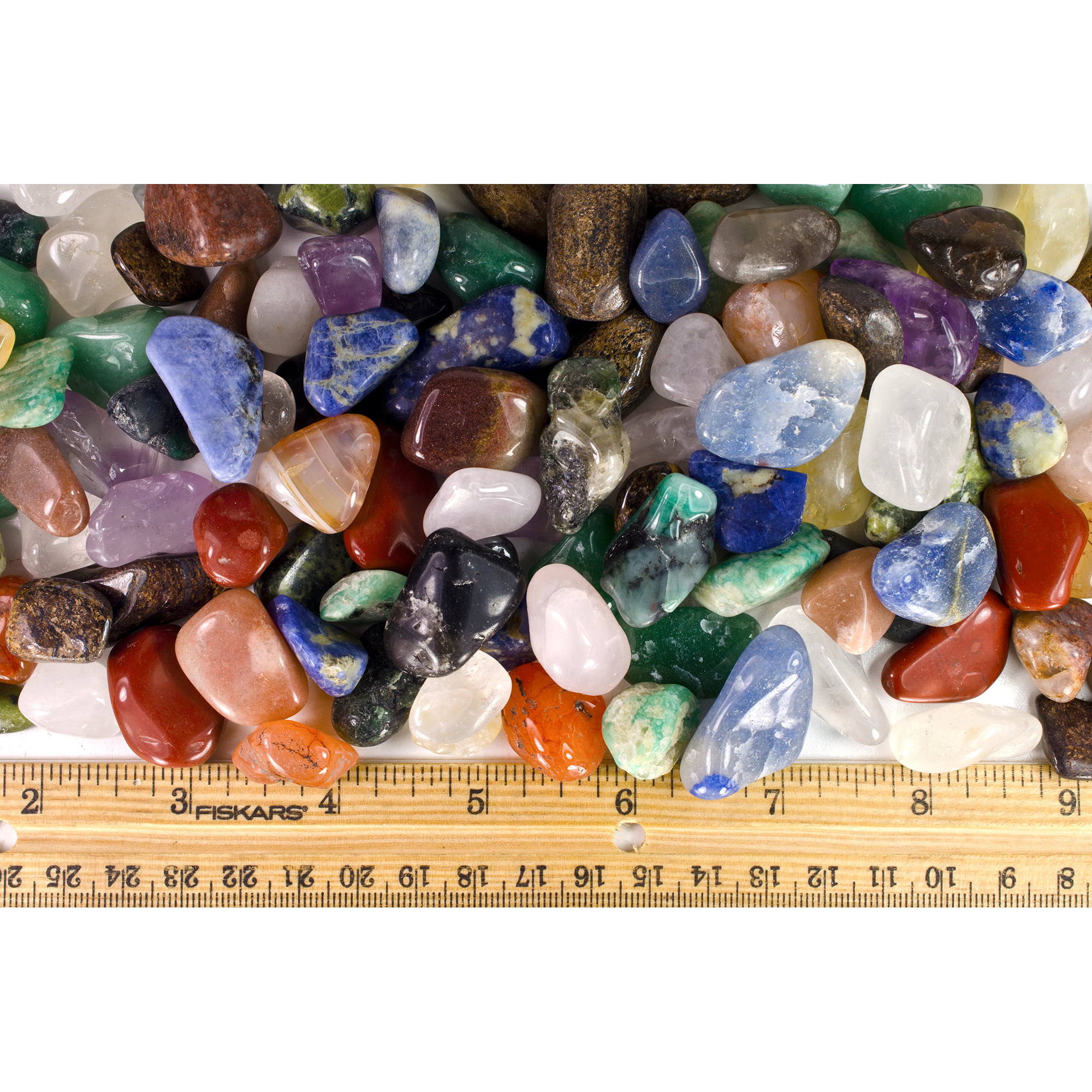 Crafts Natural Earth Mined Brazilian Reiki Fantasia Materials: 1 lb Tumbled Blue Quartz Chip Stones with ID Card Jewelry Making Home Decoration and More! Not China Polished Rocks for Art