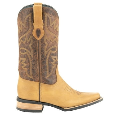 Ferrini Mens Kingstons Narrow Embroidered Square Toe Cowboy  Mid Calf Boots