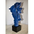 thumbnail image 6 of Nifao Abstract Modern Lovers Blue Resin Statue – Modern Home Decor Sculpture, 12"L x 8"W x 26"H, 6 of 12