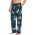 thumbnail image 3 of Mens Pajama Pants - Soft Sleep & Lounge Pants for Men, Space Sleeping Panda Cuteness Casual PJ Bottoms Pants with Pockets, 3 of 5