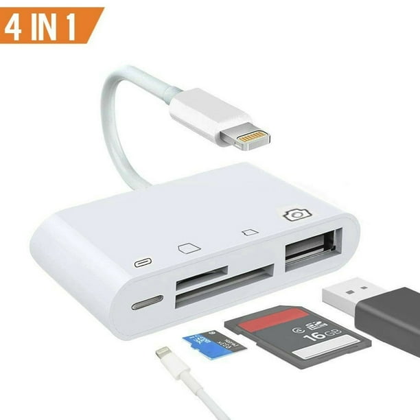 4 in 1 SD TF Card Reader Compatible iPhone iPad iPod, USB 3.0 Walmart
