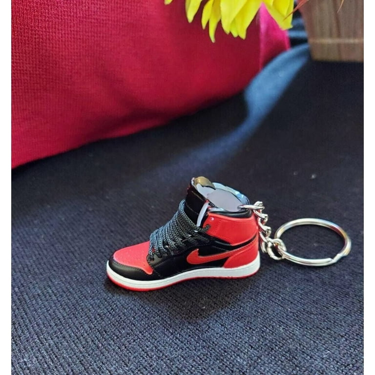 DSK Global 3D Mini Red and Black Michael 1 Jordan Key Chain Pendant Keyring, Kids Unisex, Size: 2 x 1 x 1