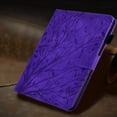 thumbnail image 6 of SaniMore Case for iPad 10th Generation 10.9" 2022, PU leather Skin Embossed Tree with Auto Sleep/Wake Pen Holder Card Slots Anti-slip Strip Flip Folio Wallet Business Cover, Purple, 6 of 6