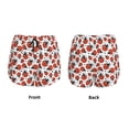thumbnail image 5 of Picia Red Ladybugs Pattern Women's 2 in 1 Athletic Running Shorts High Waisted Workout Casual Gym Sweat Shorts with Comfy Liner Zipper Pockets-Large, 5 of 9