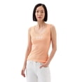 thumbnail image 1 of Musculosa acanalada con logo para mujer GAP, color durazno pastel, talle XS, 1 of 2