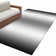 thumbnail image 2 of Rectangle Area Rug 4x6ft, Abstract Black Grey Gradient Non-Shedding Washable Area Rug, Country Farmhouse Color Non Slip Low-Profile Rugs for Living Room, Bedroom Dining Room, 2 of 9