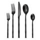 thumbnail image 2 of Juego de cubiertos de acero inoxidable de 5 piezas | Cuchillos, tenedores y cucharas con mango redondo | Plateados o dorados | Ideal para hoteles y restaurantes | Apto para lavavajillas, 2 of 6