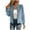 Blue, variant on Women Fashion Faux Suede Bomber Jackets Casual Baseball Coat with Ribbed Cuffs Zip Up Jacket Outerwear