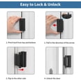 thumbnail image 3 of Home Security Door Lock Reinforcement Safety Latch Extra Front Doors Security Devices Withstand 800 lbs, Anti Door Kick in Security Protector for Door Inside, Child Proof Aluminum Door Locks, 3 of 7