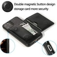 thumbnail image 4 of Card Slot Holder Wallet Case Compatible with iPhone 12 Mini 5.4 inch 2020, Premium PU Leather Case Kickstand with Hidden Magnetic Closure Flip Shockproof Protective Cover - Black, 4 of 15