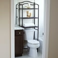 thumbnail image 3 of Household Essentials 3-Tier Over the Toilet Storage Shelf, Espresso Brown, 3 of 5