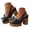 Black, variant on Dakaela Women's Slingback Chunky Heels Sandals Open Toe Leather Bow Platform Wedge Dress Walking Pumps Shoes for Prom Wedding Party Beige 6